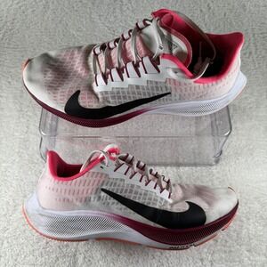 Nike Zoom Pegasus 37 Women Athletic Shoes‎ Sneakers White Pink Swoosh Running 10